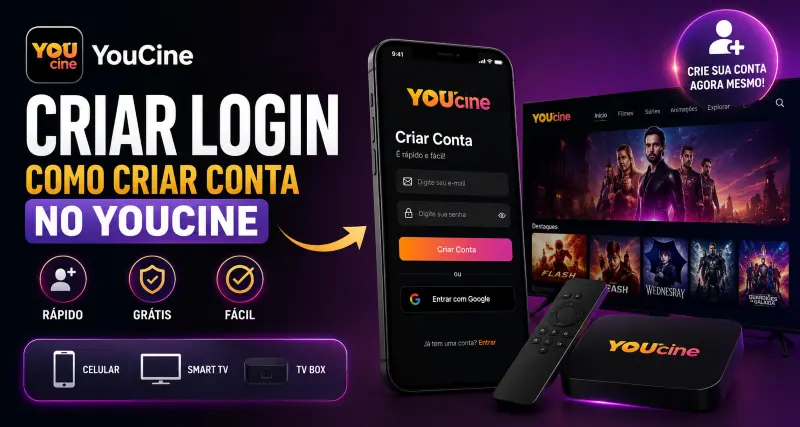 YouCine Criar Login
